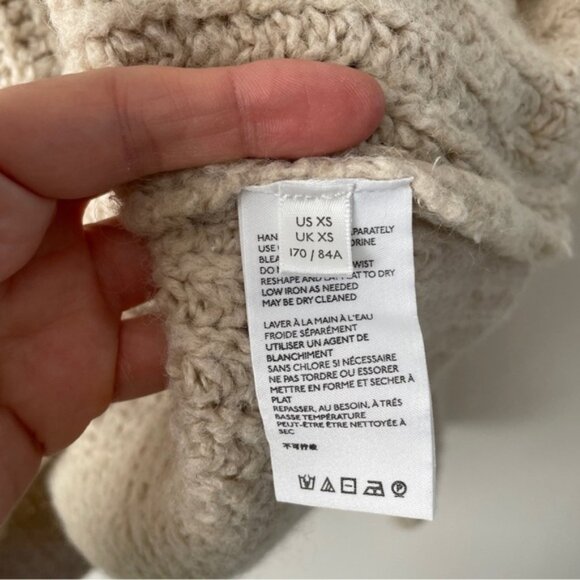 Anthropologie Camilla Wool Blend Knit Oversized Sweater XS - Picture 4 of 7